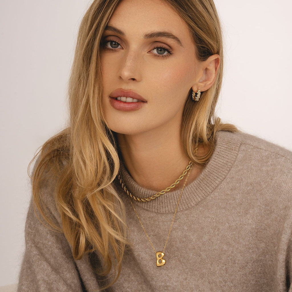 Molten Initial Necklace