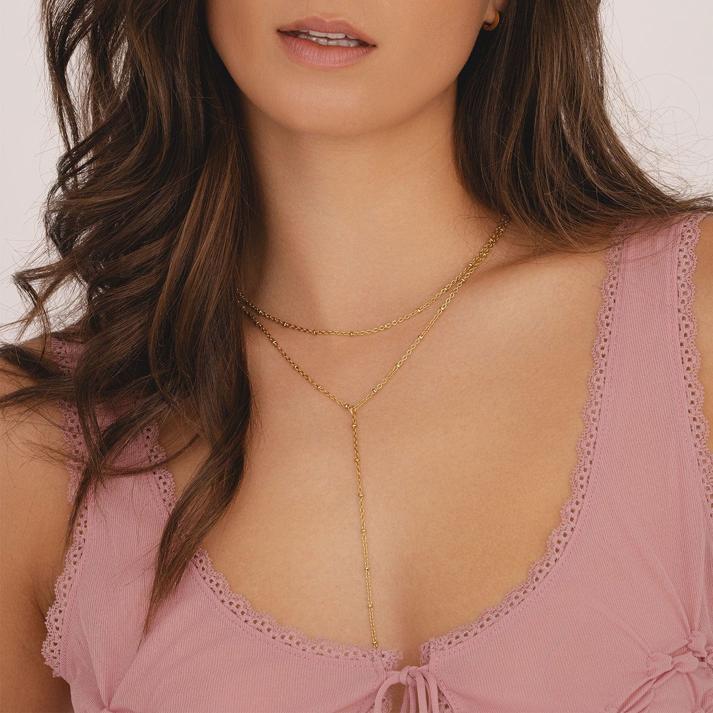 Robyn Layered Lariat Necklace