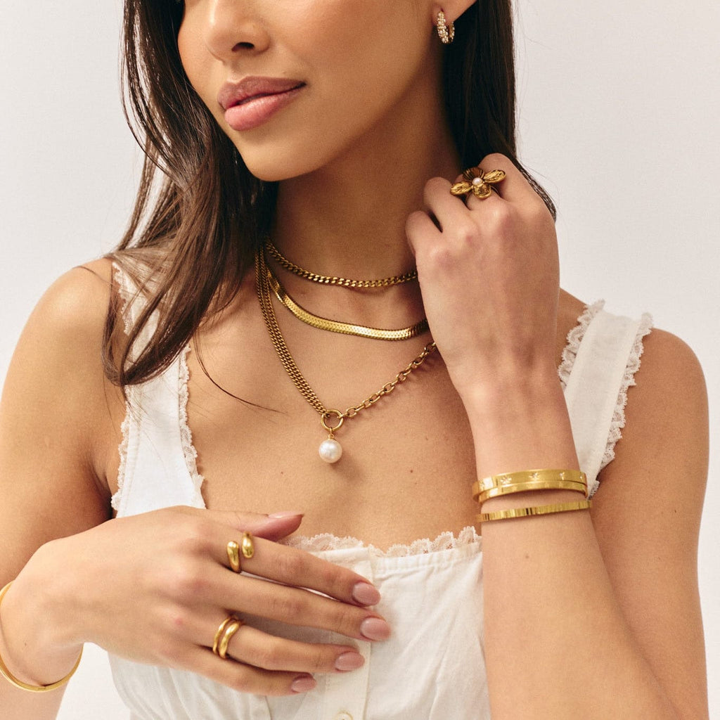 Saffron Pearl Necklace