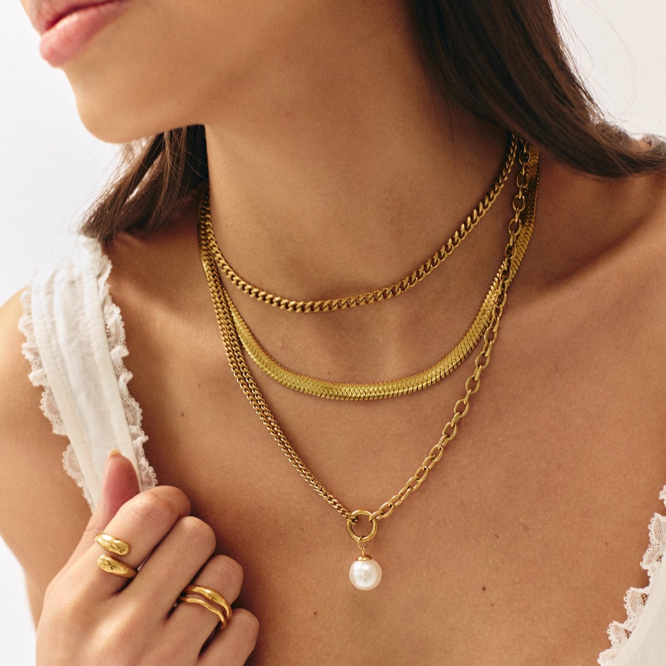 Saffron Pearl Necklace