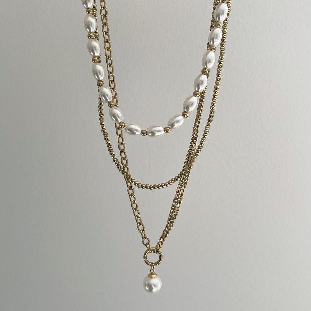 Saffron Pearl Necklace