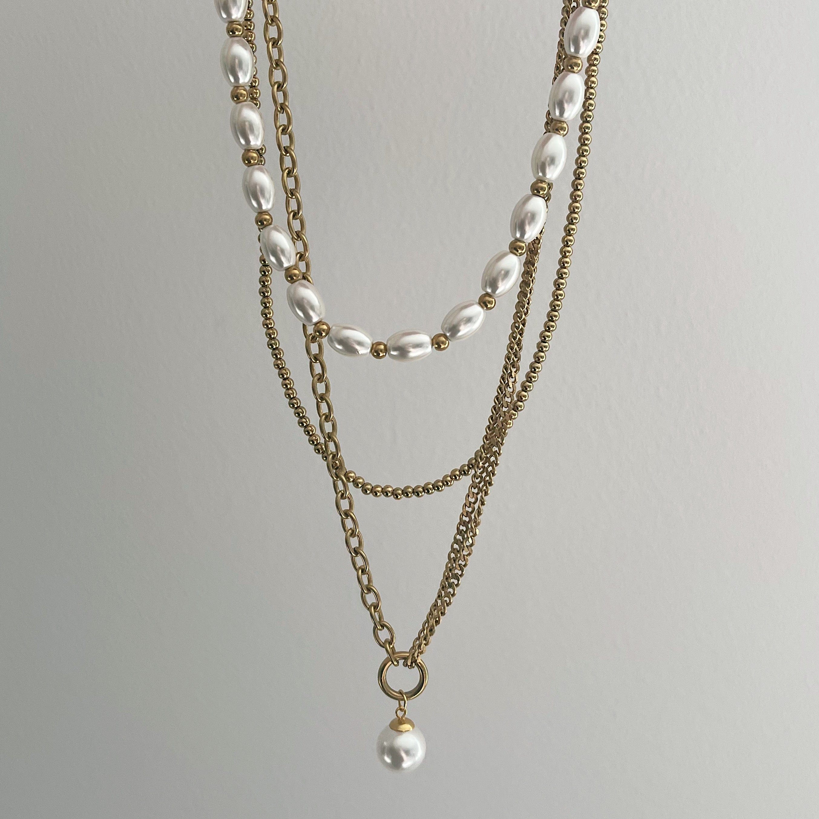 Saffron Pearl Necklace