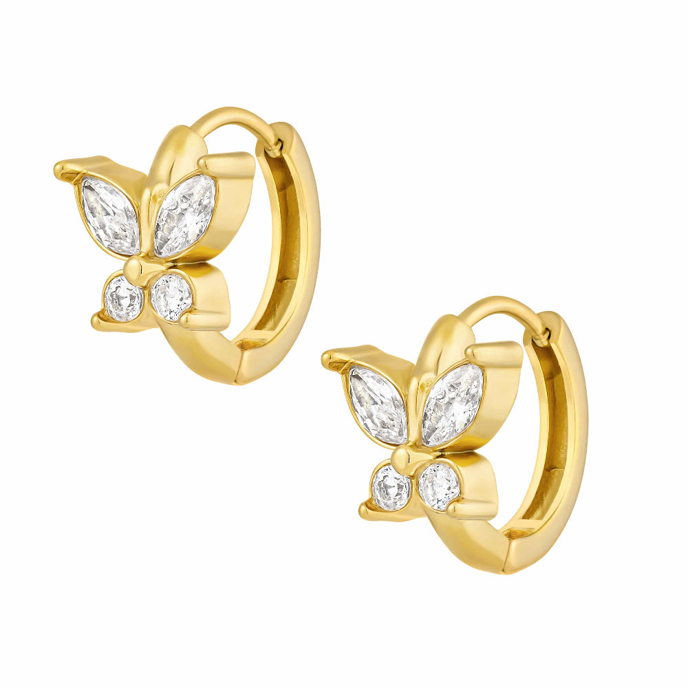 Savannah Butterfly Hoop Earrings