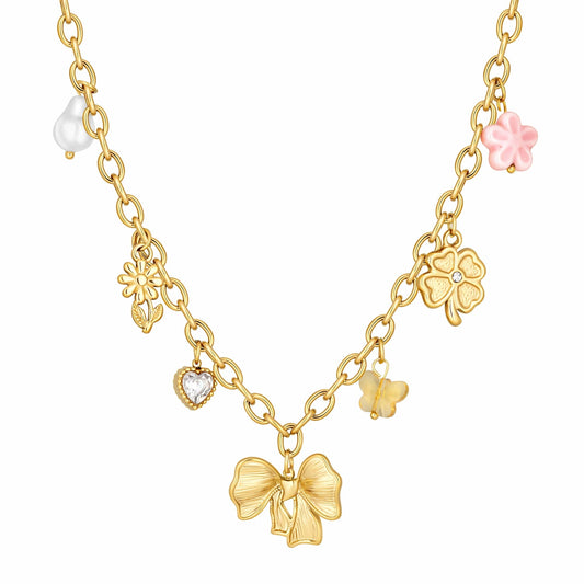 Scarlett Bow Charm Necklace