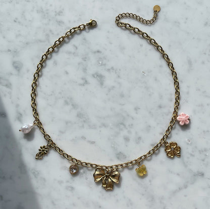 Scarlett Bow Charm Necklace