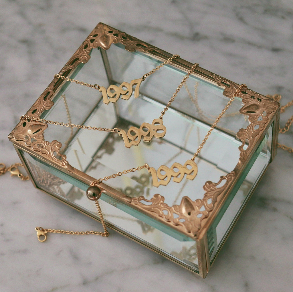 Script Year Choker Necklace