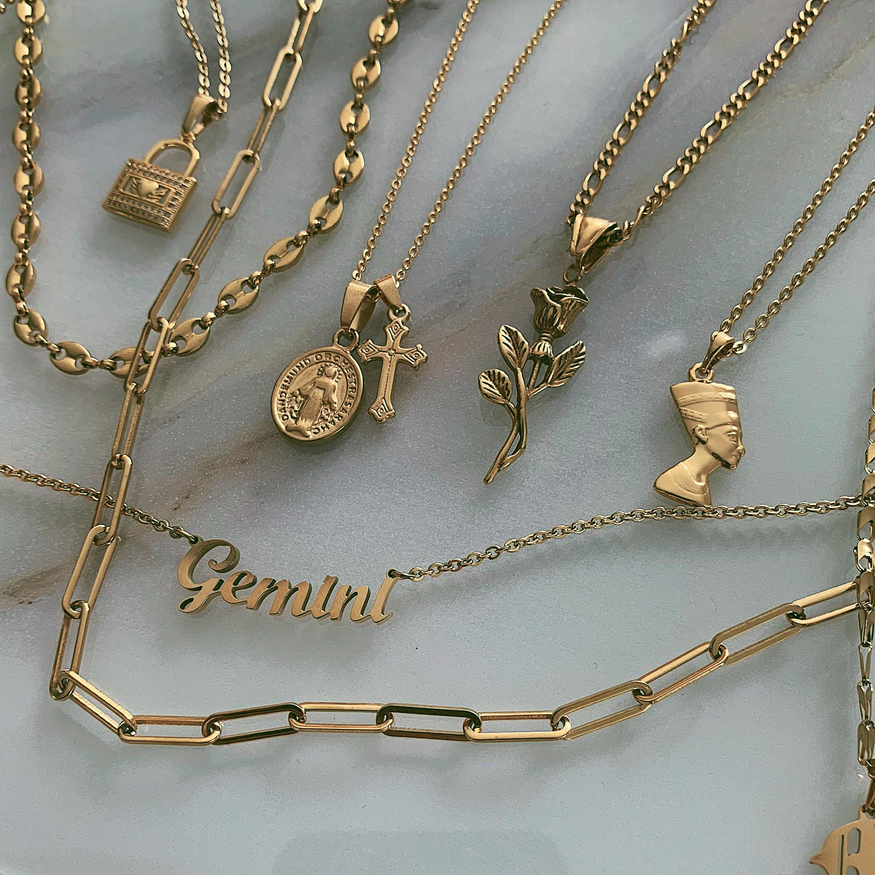 Script Zodiac Choker Necklace