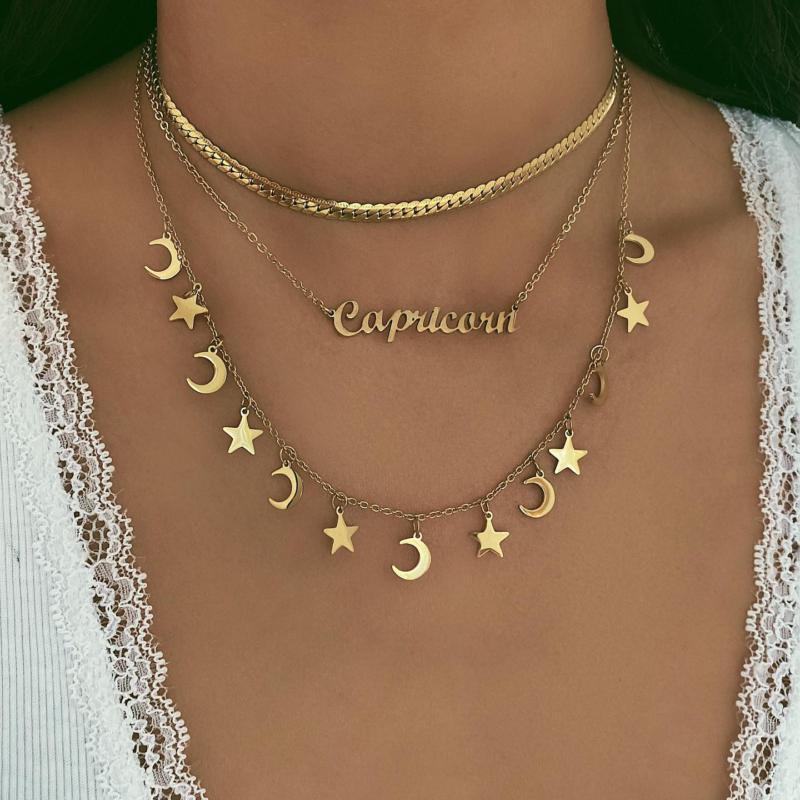 Script Zodiac Choker Necklace