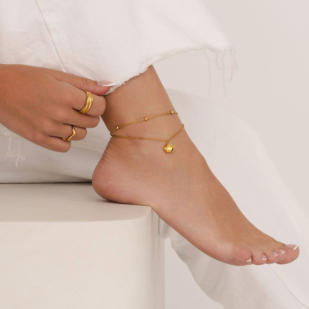 Seashell Double Anklet