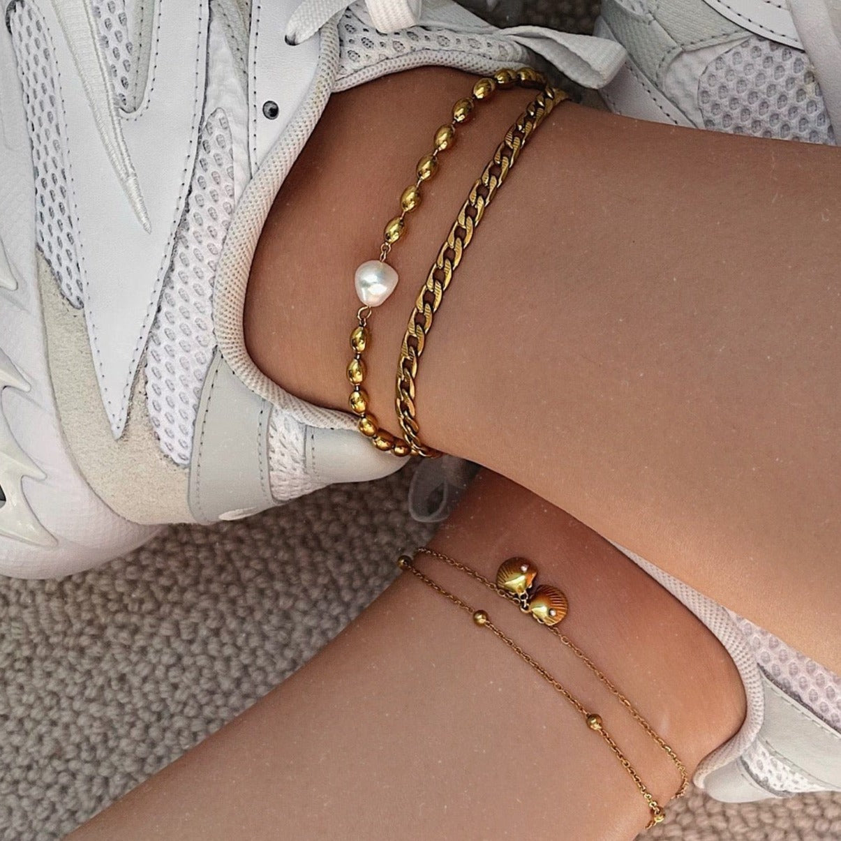 Seashell Double Anklet