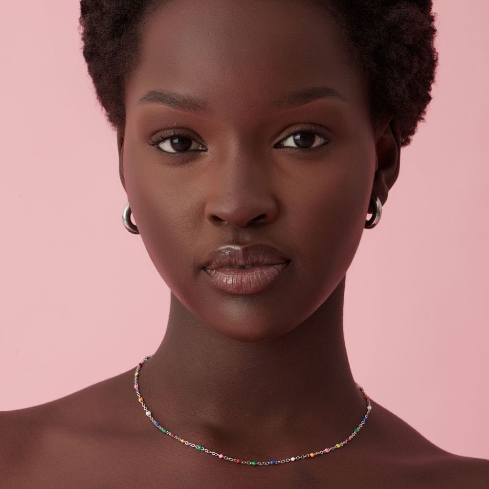 Rainbow Beaded Necklace