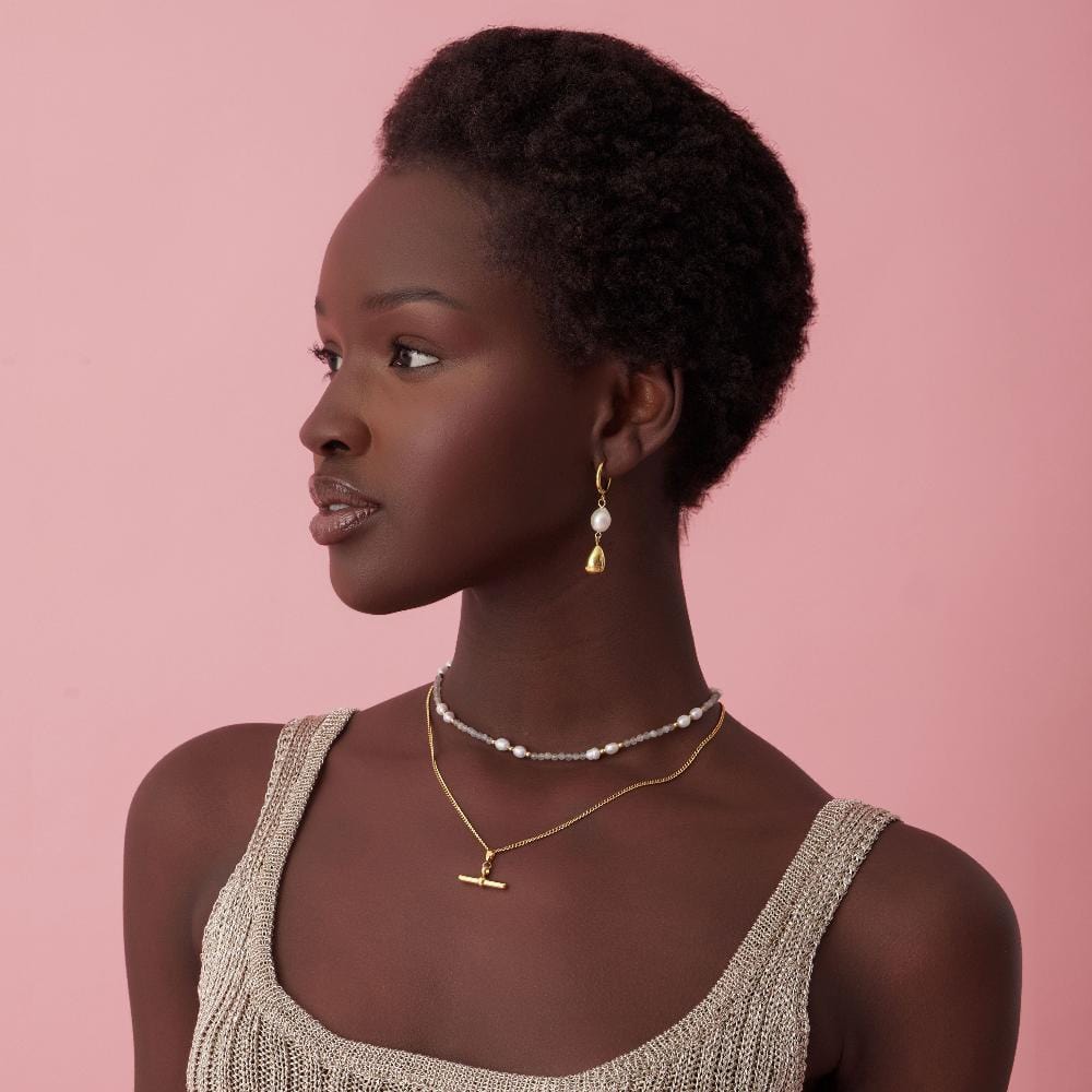 Soho Pearl Hoop Earrings