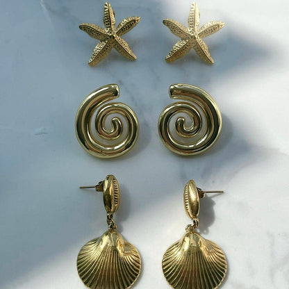 Spiral Stud Earrings