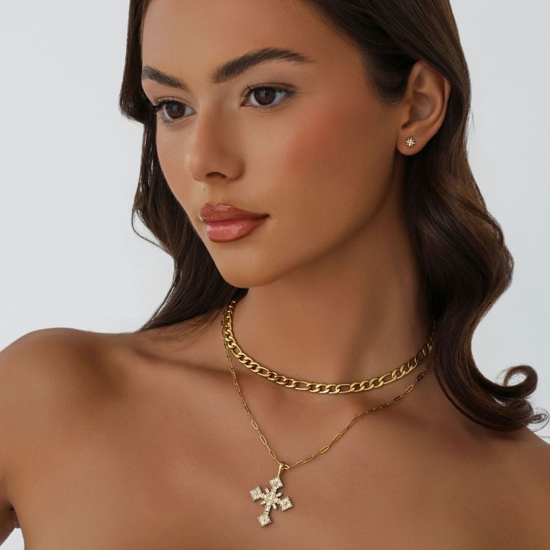 St Lucia Cross Necklace