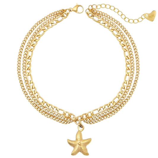 Starfish Triple Anklet