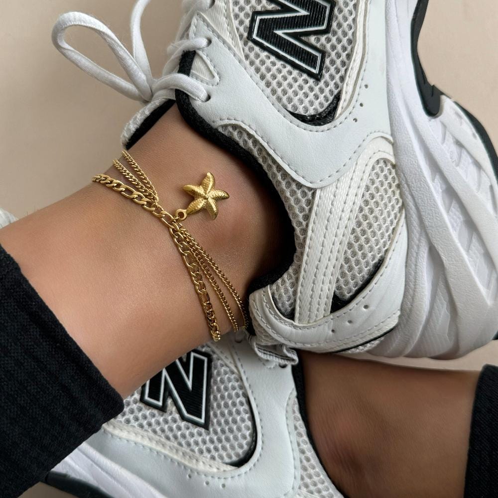 Starfish Triple Anklet