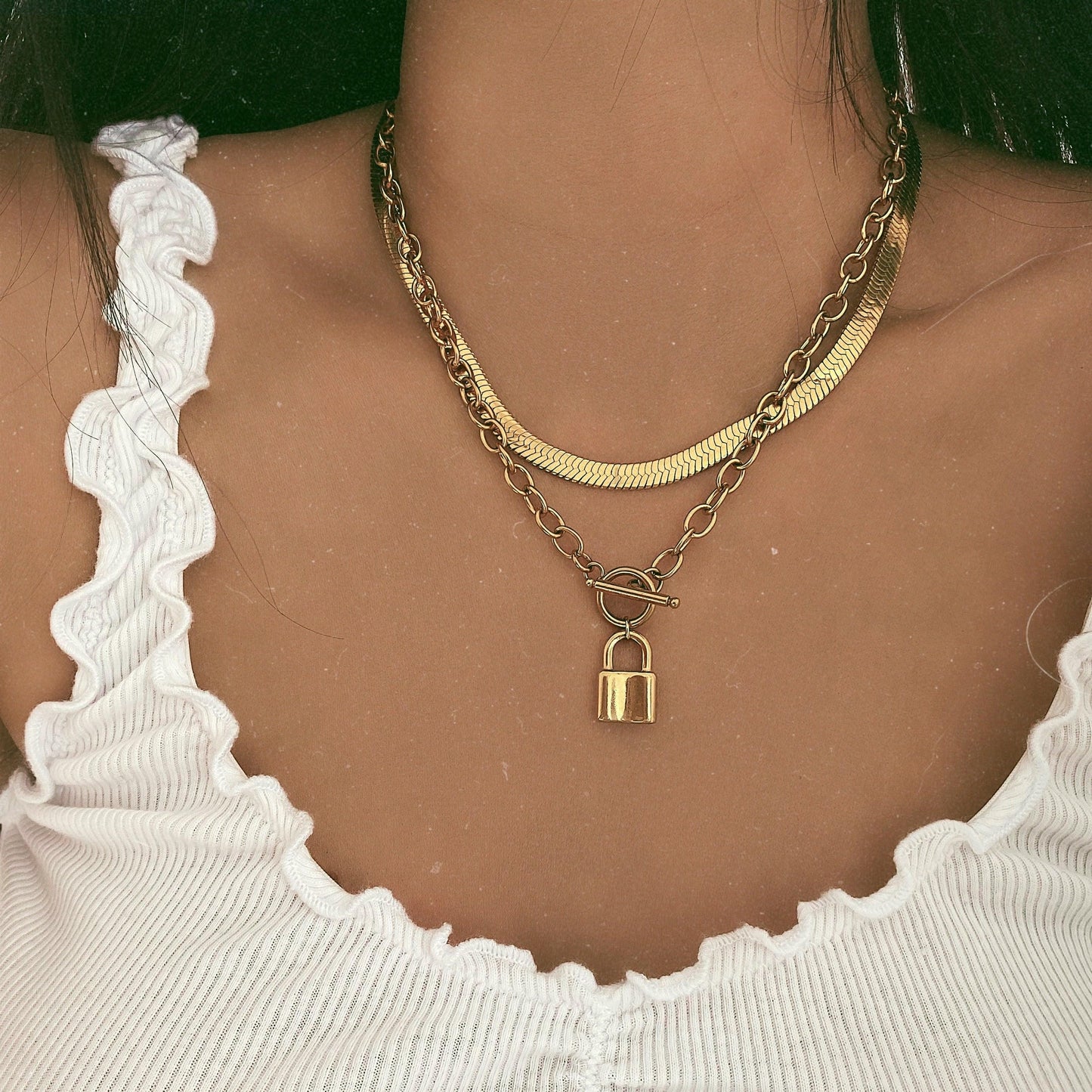 Suki Lock Tbar Necklace