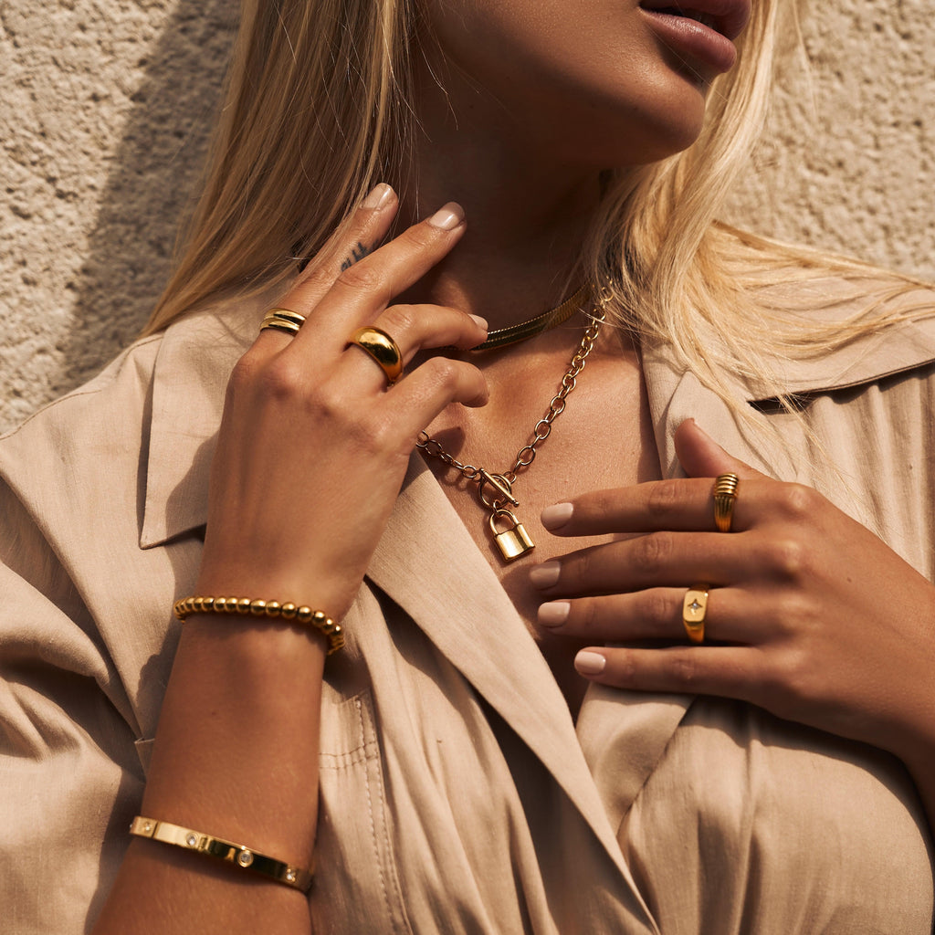 Suki Lock Tbar Necklace