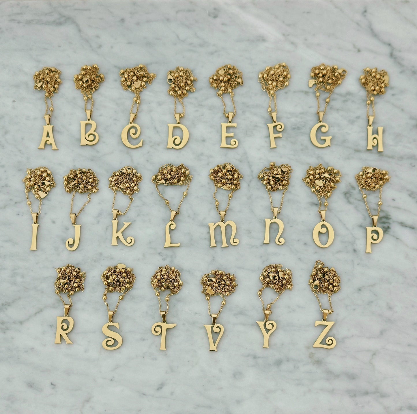 Trivia Initial Necklace