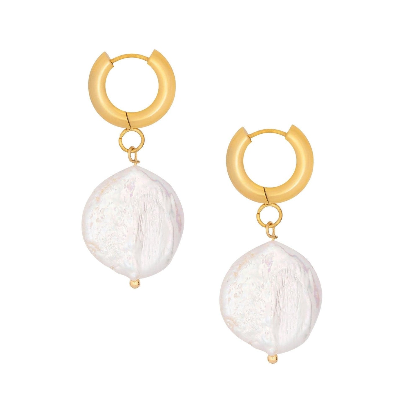 Tulum Pearl Hoop Earrings