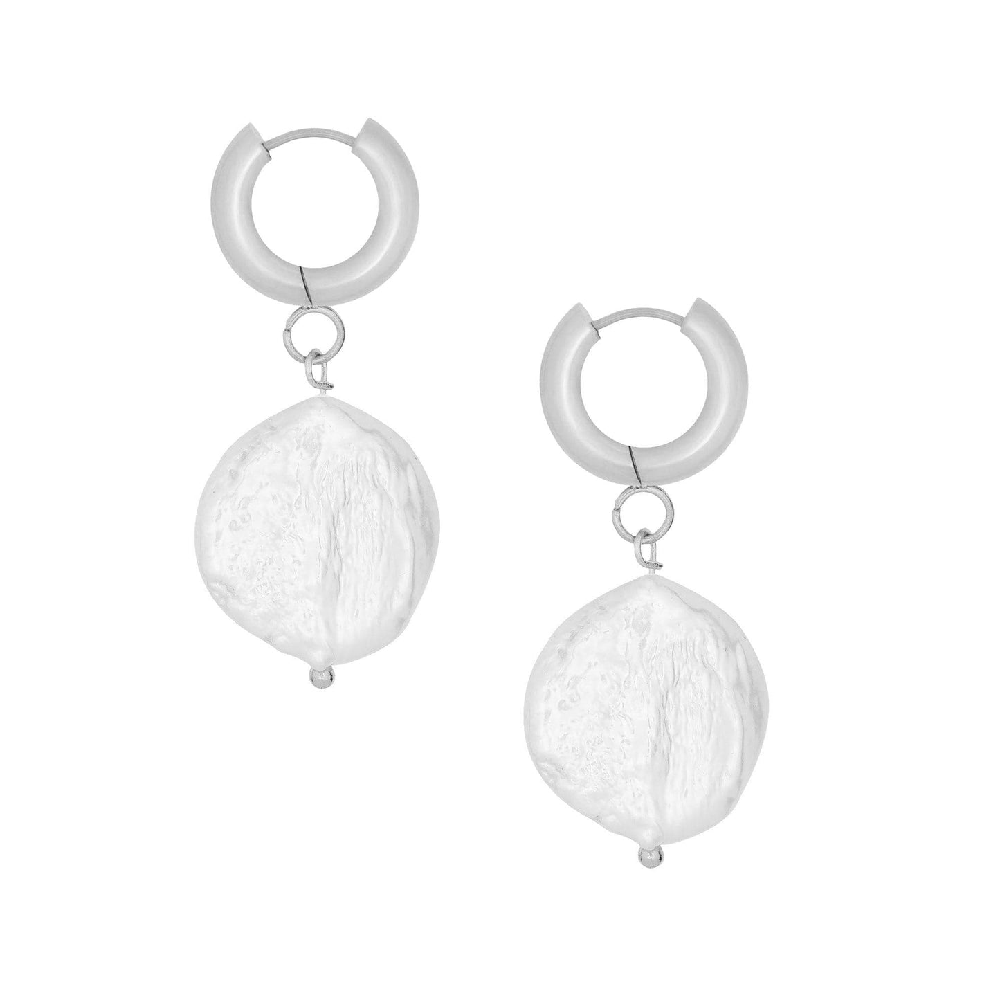 Tulum Pearl Hoop Earrings