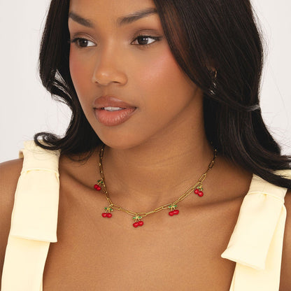 Crimson Cherry Necklace
