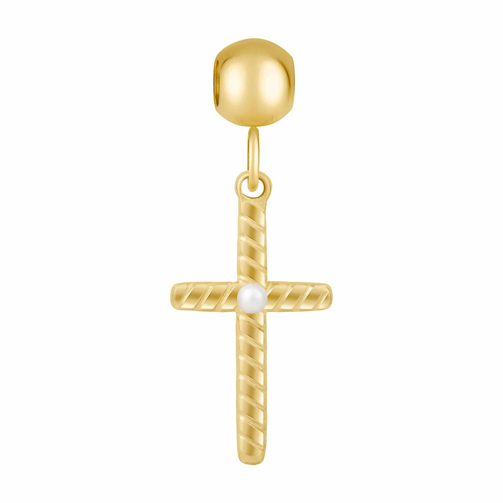 Cross Pearl Charm