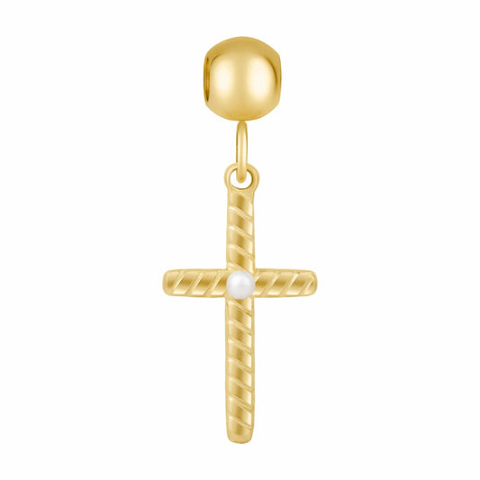 Cross Pearl Charm