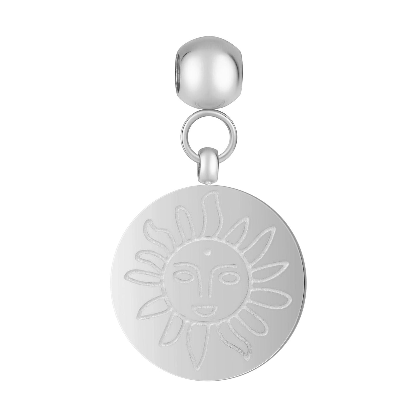 Engraved Sun Charm
