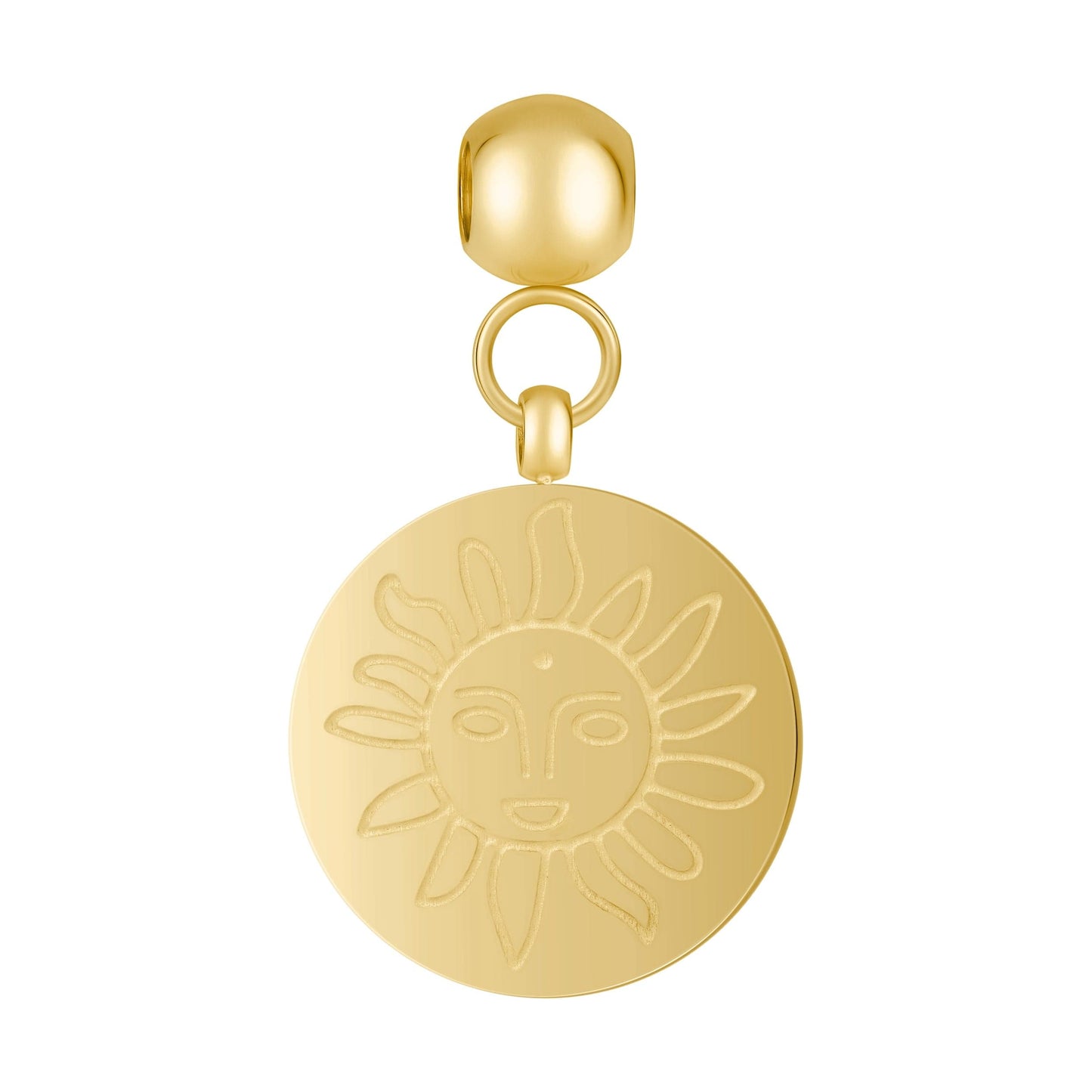 Engraved Sun Charm