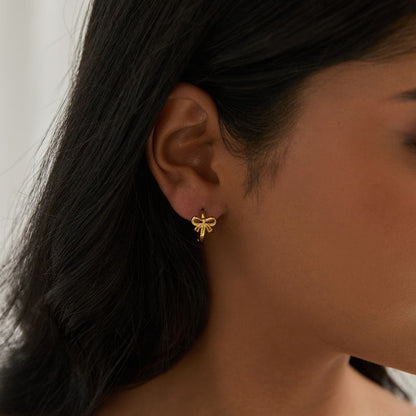 Hattie Bow Hoop Earrings
