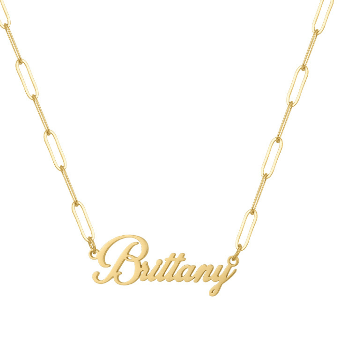 Evry Jewels Hub Custom/Personalized Paperclip Nameplate Necklace