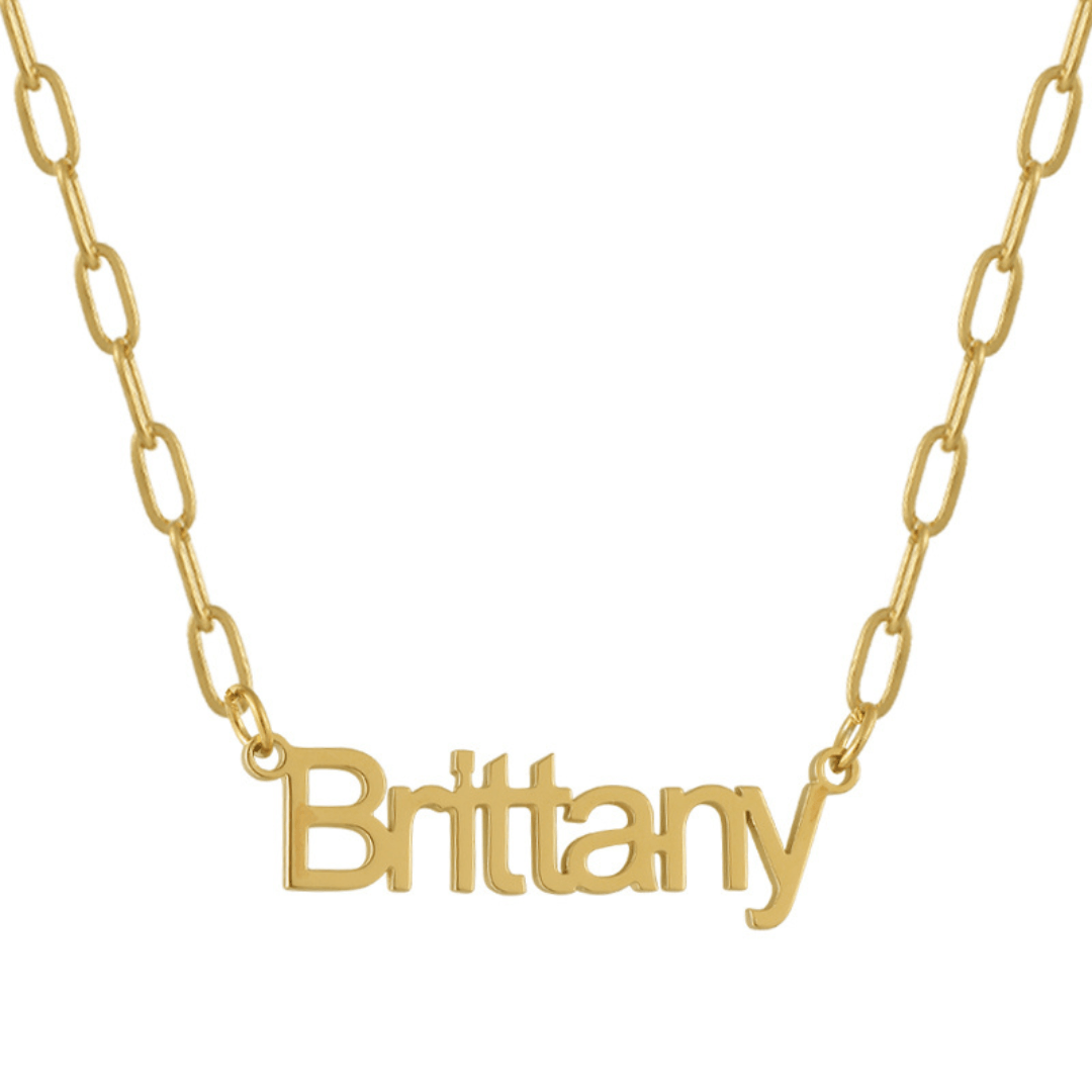 Evry Jewels Hub Custom/Personalized Paperclip Nameplate Necklace