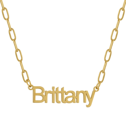 Evry Jewels Hub Custom/Personalized Paperclip Nameplate Necklace