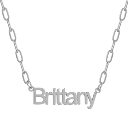 Evry Jewels Hub Custom/Personalized Paperclip Nameplate Necklace