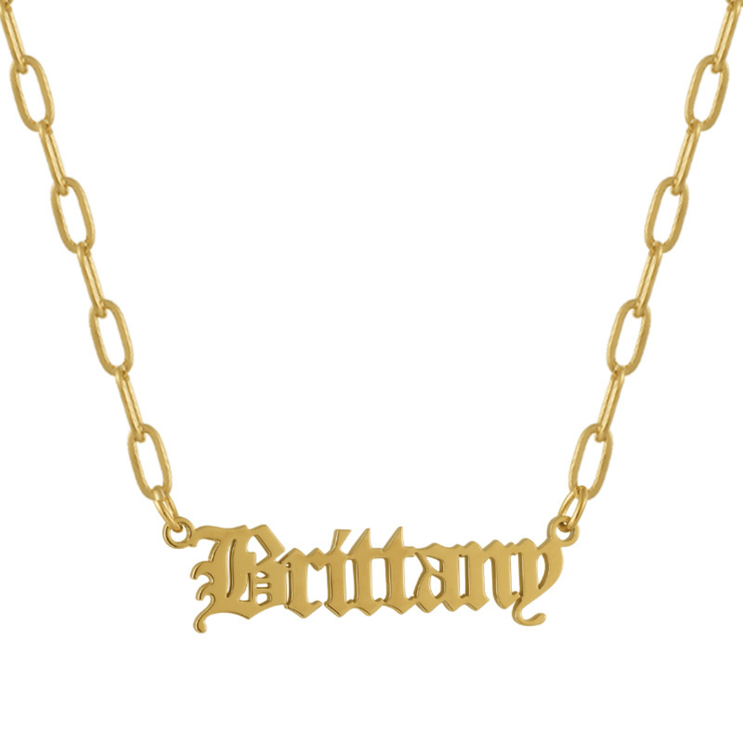 Evry Jewels Hub Custom/Personalized Paperclip Nameplate Necklace