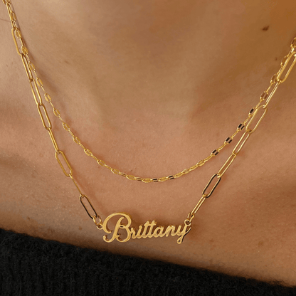 Evry Jewels Hub Custom/Personalized Paperclip Nameplate Necklace