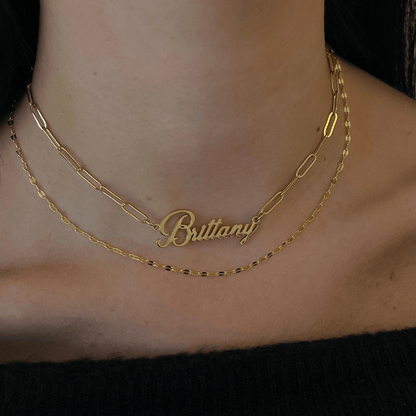 Evry Jewels Hub Custom/Personalized Paperclip Nameplate Necklace