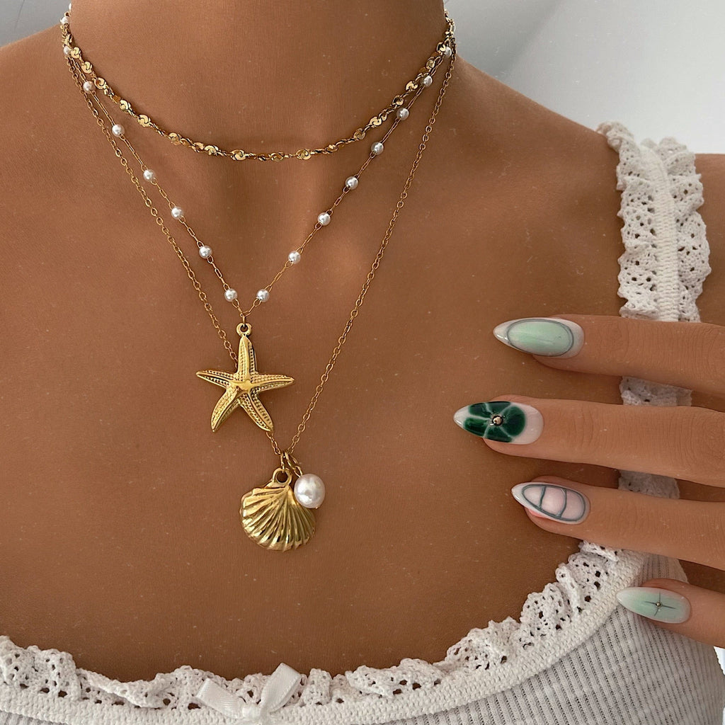 Maribel Starfish Pearl Necklace