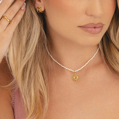 Peyton Pearl Sun Necklace