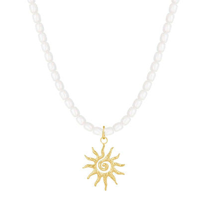 Peyton Pearl Sun Necklace