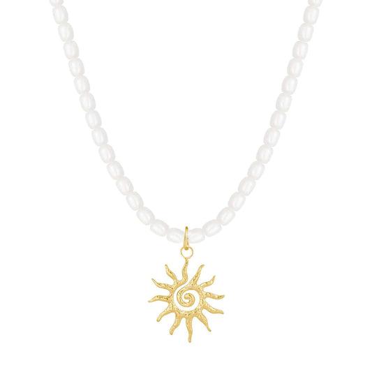 Peyton Pearl Sun Necklace